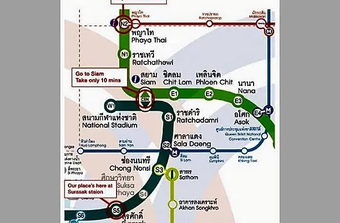 S2 Silom Large 4-6 Guests Full Kitchen Wifi ホテル 2*